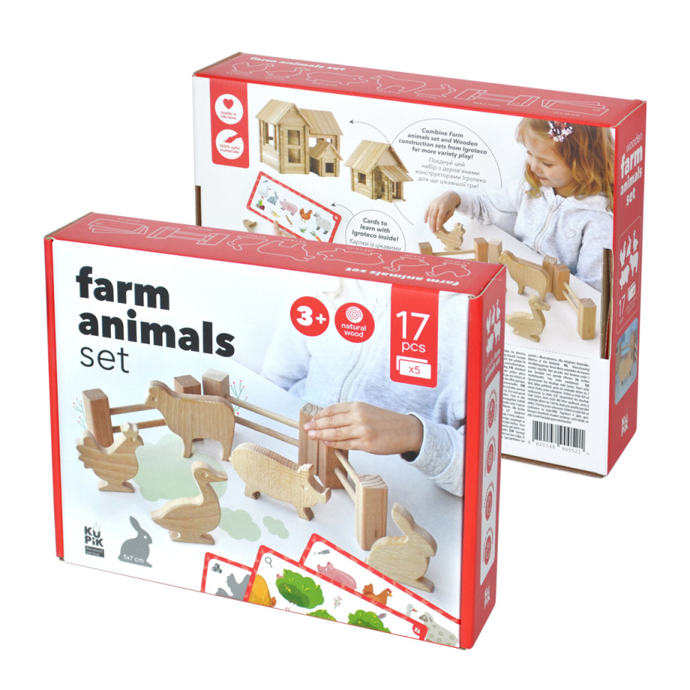 Дерев'яний ігровий набір "Фігурки тварин" Igroteco, 17 деталей Дерев'яний ігровий набір "Фігурки тварин" Igroteco, 17 деталей - Зображення 9