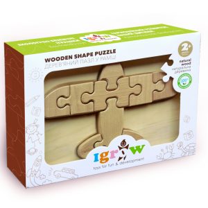 Дерев'яний пазл "Літак" Igrow в рамці