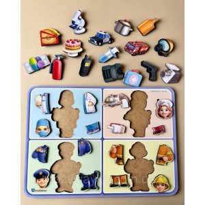 Alternative view of Настільна розвиваюча гра "Професії" Ubumblebees дерев'яна