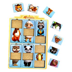 Дерев'яний пазл-вкладиш "Дивовижні звірятка-2" Ubumblebees, 6 тваринок