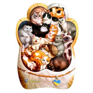 Дерев'яний пазл-вкладиш "Котики-муркотики" Ubumblebees Деревянный пазл-вкладыш "Котики-муркотики" Ubumblebees