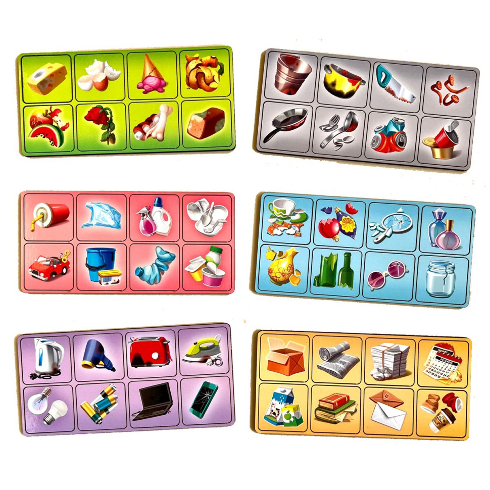 Настільна розвиваюча гра "Сортування сміття: сміттєвоз" Ubumblebees комодик Настільна розвиваюча гра "Сортування сміття: сміттєвоз" Ubumblebees комодик