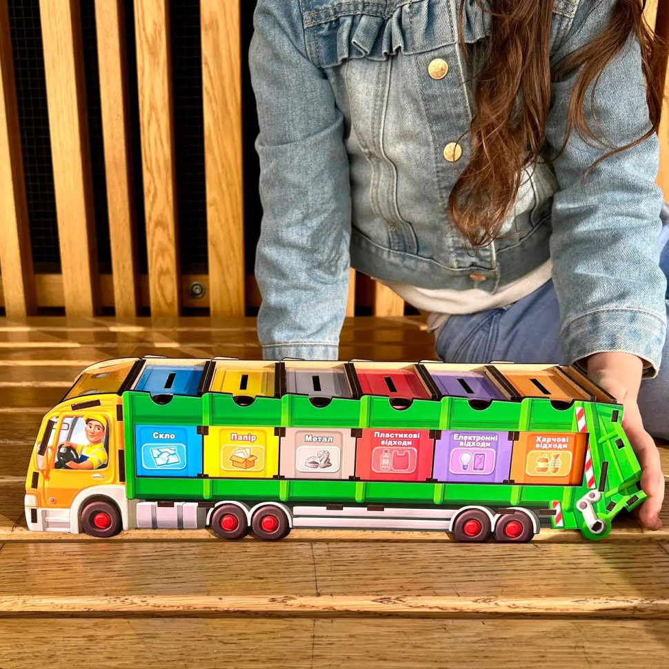Настільна розвиваюча гра "Сортування сміття: сміттєвоз" Ubumblebees комодик Настільна розвиваюча гра "Сортування сміття: сміттєвоз" Ubumblebees комодик - Зображення 2