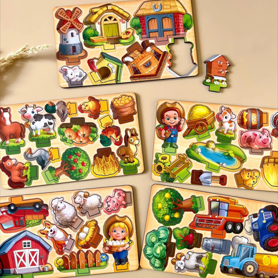 Настільна розвиваюча гра "Панорама: ферма" Ubumblebees з картками Настільна розвиваюча гра "Панорама: ферма" Ubumblebees з картками - Зображення 7
