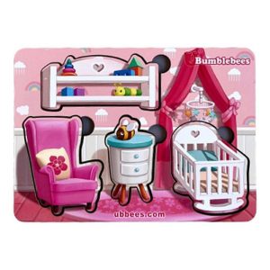 Дерев'яний пазл-вкладиш "Меблі-1" Ubumblebees фон із підказкою