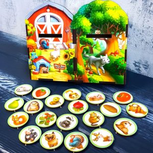 Alternative view of Дерев'яна настільна гра "Дикі та свійські тварини" Ubumblebees сортер-комодик