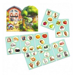 Дерев'яна настільна гра "Дикі та свійські тварини" Ubumblebees сортер-комодик