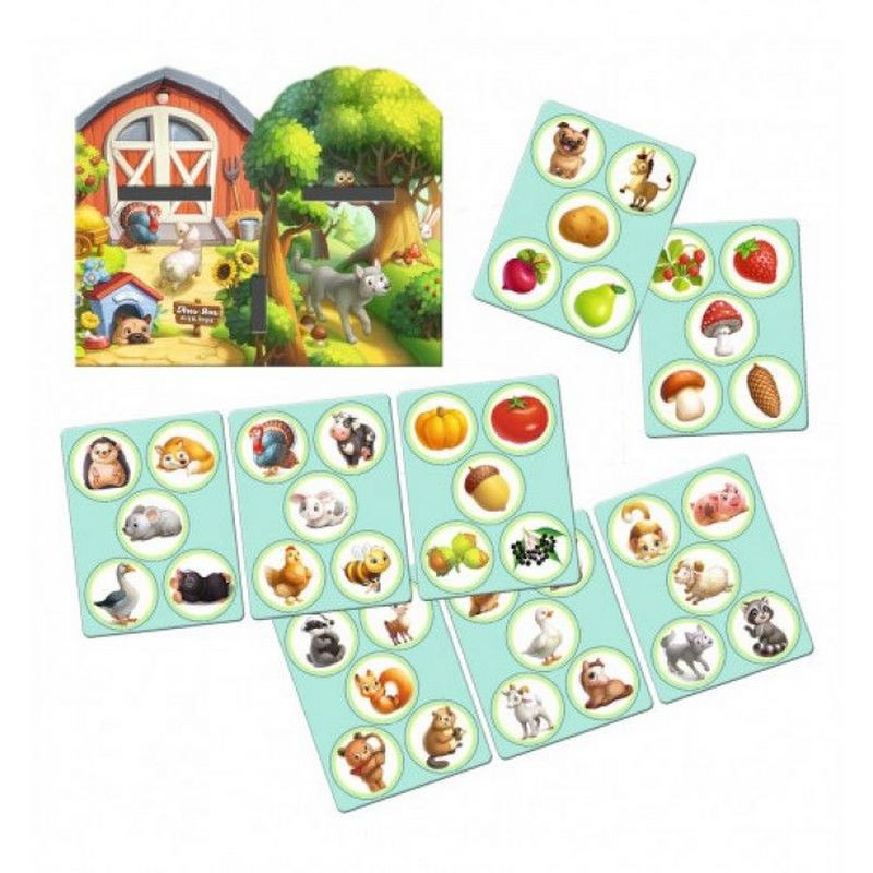 Дерев'яна настільна гра "Дикі та свійські тварини" Ubumblebees сортер-комодик Деревянная настольная игра "Дикие и домашние животные" Ubumblebees сортер-комодик