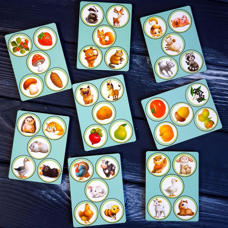 Дерев'яна настільна гра "Дикі та свійські тварини" Ubumblebees сортер-комодик Деревянная настольная игра "Дикие и домашние животные" Ubumblebees сортер-комодик — изображение 3