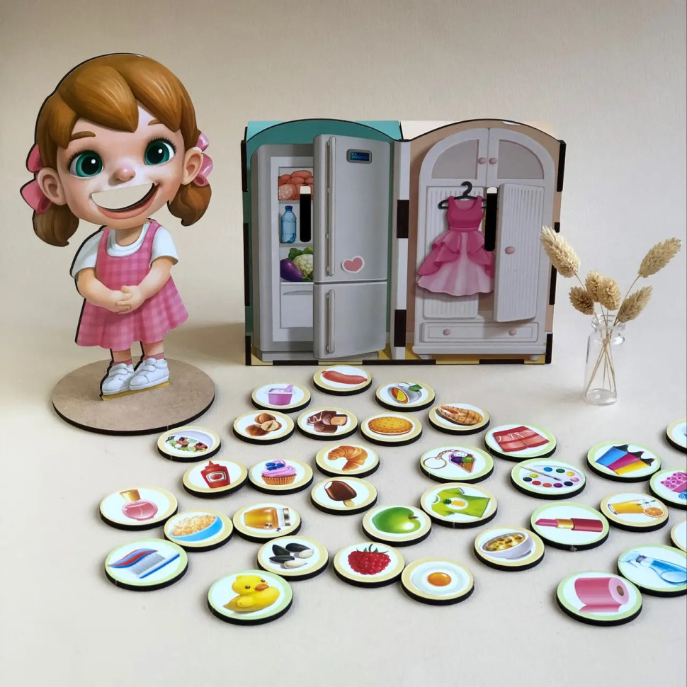 Дерев'яна настільна гра "Їстівне-неїстівне" Ubumblebees сортер-комодик Дерев'яна настільна гра "Їстівне-неїстівне" Ubumblebees сортер-комодик - Зображення 5