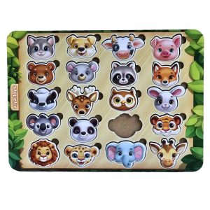 Дерев'яний пазл-сортер "Мордочки" Ubumblebees мордочки тварин Дерев'яний пазл-сортер "Мордочки" Ubumblebees мордочки тварин