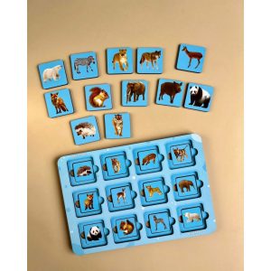 Alternative view of Дерев'яний пазл-сортер "Мама та малюк" Ubumblebees дикі тварини