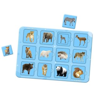 Дерев'яний пазл-сортер "Мама та малюк" Ubumblebees дикі тварини Дерев'яний пазл-сортер "Мама та малюк" Ubumblebees дикі тварини