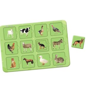 Дерев'яний пазл-сортер "Мама та малюк" Ubumblebees домашні тварини Дерев'яний пазл-сортер "Мама та малюк" Ubumblebees домашні тварини