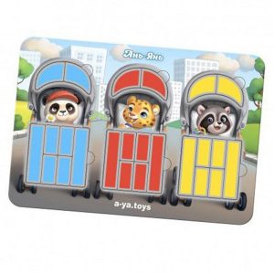 Дерев'яний пазл-сортер "Коляски" Ubumblebees, 27 деталей та 12 карток Дерев'яний пазл-сортер "Коляски" Ubumblebees, 27 деталей та 12 карток