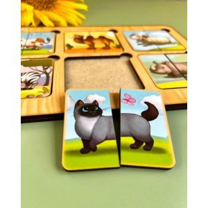 Alternative view of Дерев'яний пазл-сортер "Дивовижні звірятка" Ubumblebees, 6 картинок тварин