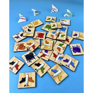 Alternative view of Дерев'яний пазл-сортер "Літаки" Ubumblebees вивчення кольорів