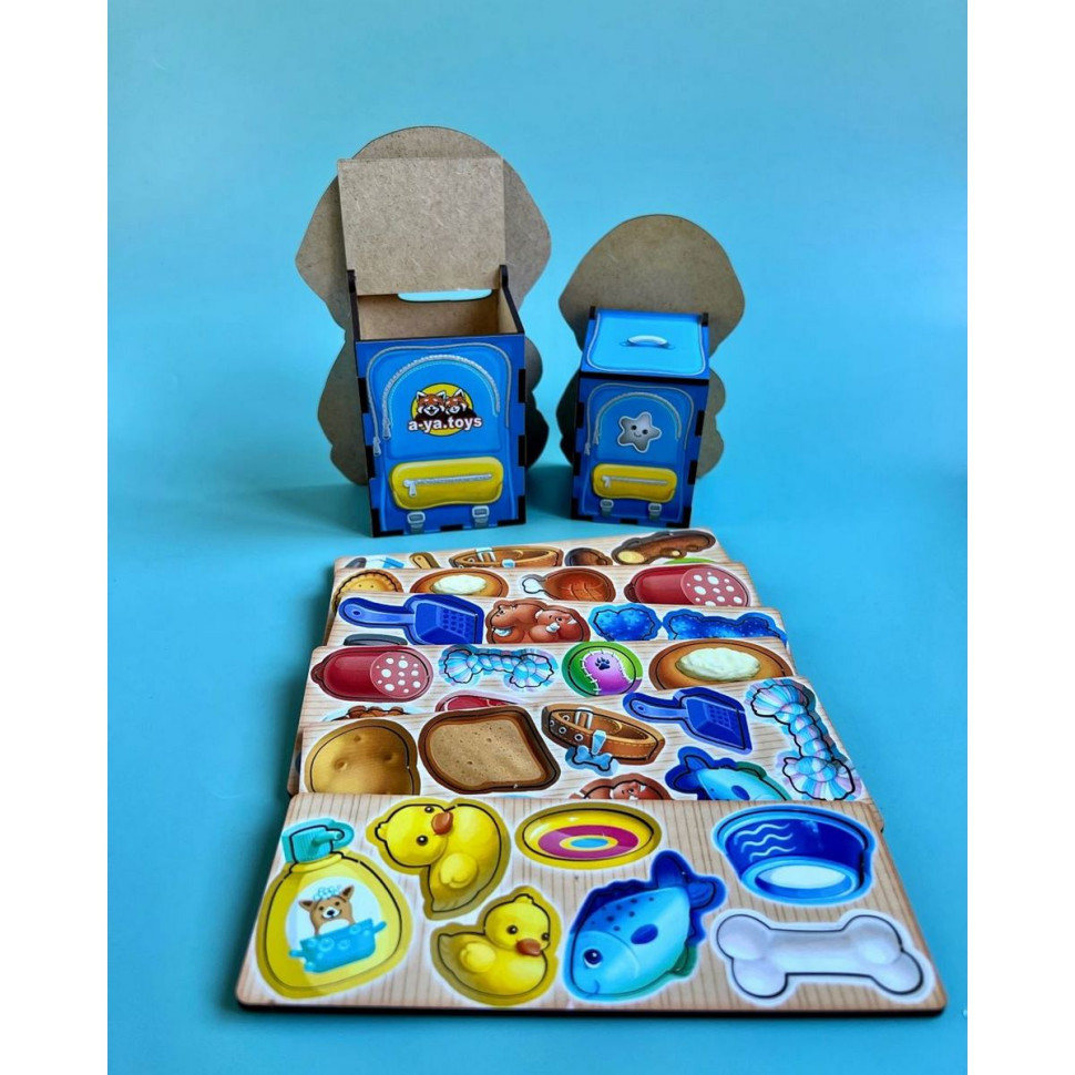 Настільна розвиваюча гра "Нагодуй песиків" Ubumblebees пазл-сортер Настільна розвиваюча гра "Нагодуй песиків" Ubumblebees пазл-сортер - Зображення 3