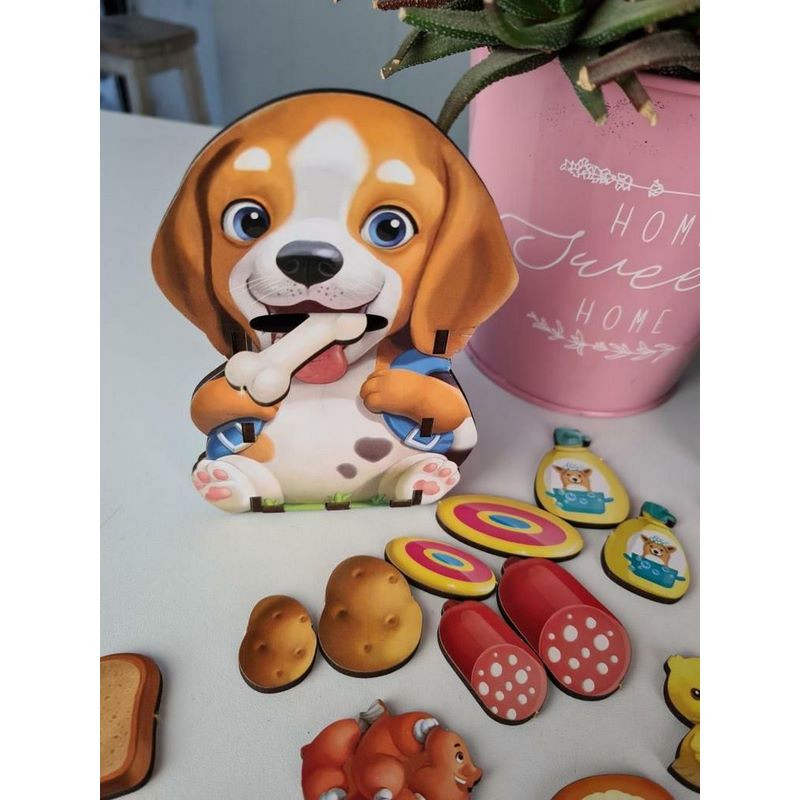 Настільна розвиваюча гра "Нагодуй песиків" Ubumblebees пазл-сортер Настільна розвиваюча гра "Нагодуй песиків" Ubumblebees пазл-сортер - Зображення 6