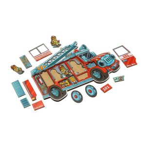 Дерев'яний пазл-сортер "Ведмедики-пожежники" Ubumblebees, 18 деталей Дерев'яний пазл-сортер "Ведмедики-пожежники" Ubumblebees, 18 деталей