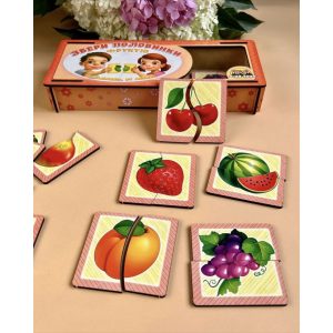 Alternative view of Настільна розвиваюча гра-пазл "Фрукти" Ubumblebees, 12 картинок-половинок