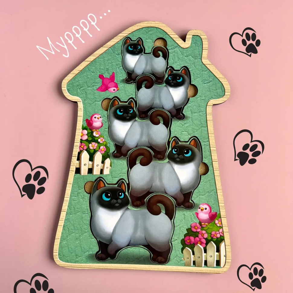 Настільна гра-сортер "Веселі котики"Ubumblebees більше-менше Настольная игра-сортер "Веселые котики" Ubumblebees больше-меньше — изображение 3