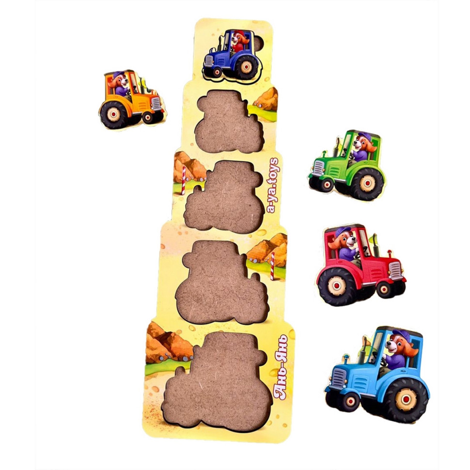 Настільна гра-сортер "Цуценята-трактористи" Ubumblebees більше-менше Настольная игра-сортер "Щенки-трактористы" Ubumblebees больше-меньше