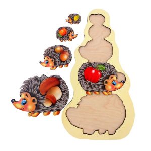 Alternative view of Настольная игра-сортер "Ежики" Ubumblebees больше-меньше