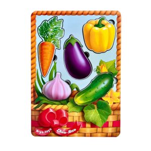 Настольная развивающая игра "Корзина с овощами-1" Ubumblebees сортер-вкладыш