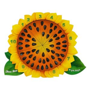 Дерев'яний пазл-вкладиш "Соняшник" Ubumblebees сортер-рахунок