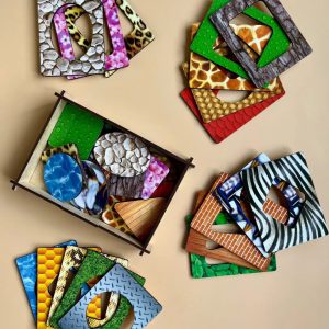 Alternative view of Дерев'яні Дощечки Сегена "Пер'я" Ubumblebees з візерунками