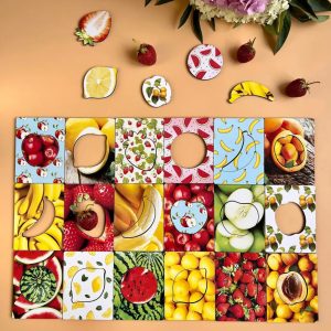 Alternative view of Деревянные Дощечки Сегена «Фрукты» Ubumblebees с узорами