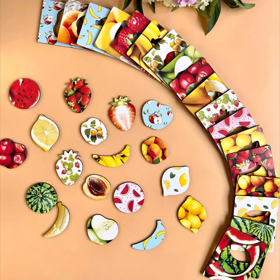 Дерев'яні Дощечки Сегена "Фрукти" Ubumblebees з візерунками Деревянные Дощечки Сегена «Фрукты» Ubumblebees с узорами — изображение 5