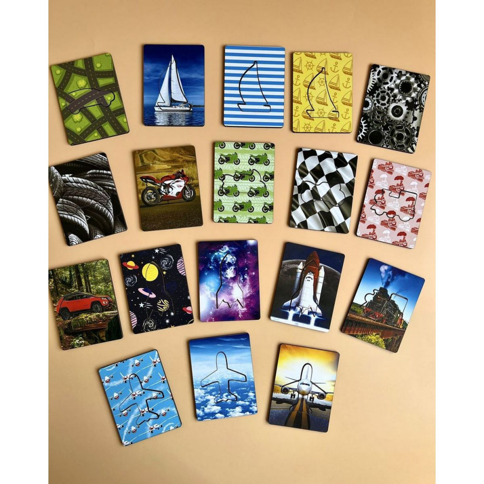 Дерев'яні Дощечки Сегена "Транспорт" Ubumblebees з візерунками Деревянные Дощечки Сегена «Транспорт» Ubumblebees с узорами — изображение 3