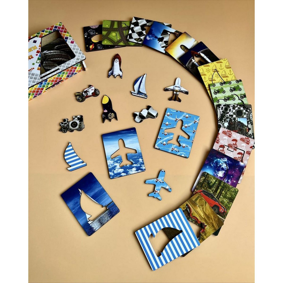 Дерев'яні Дощечки Сегена "Транспорт" Ubumblebees з візерунками Деревянные Дощечки Сегена «Транспорт» Ubumblebees с узорами — изображение 4