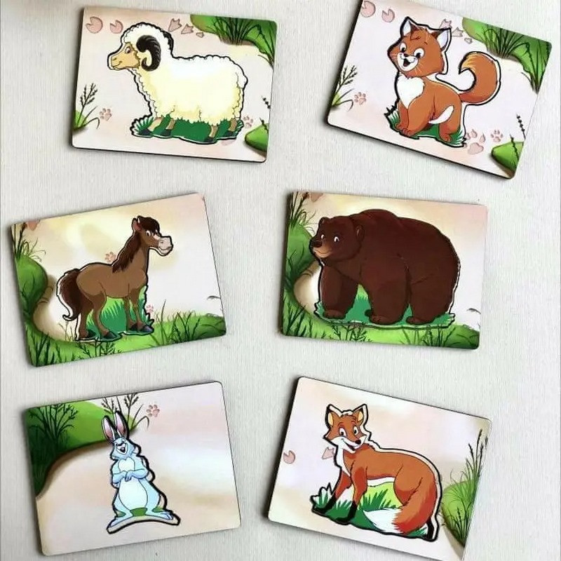 Дерев'яні Дощечки Сегена "Сліди звірів" Ubumblebees з візерунками Деревянные Дощечки Сегена «Следы зверей» Ubumblebees с узорами — изображение 3