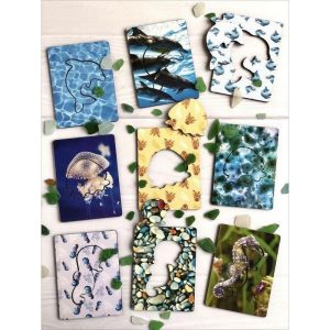 Alternative view of Деревянные Дощечки Сегена «Морские жители» Ubumblebees с узорами