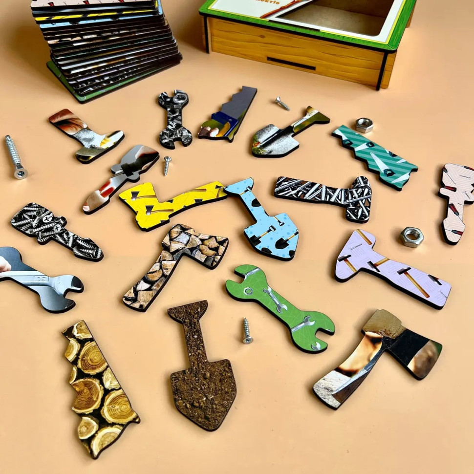 Дерев'яні Дощечки Сегена "Інструменти" Ubumblebees з візерунками Деревянные Дощечки Сегена «Инструменты» Ubumblebees с узорами — изображение 4