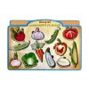 Дерев'яний пазл-вкладиш "Овочі зовні та всередині" Ubumblebees