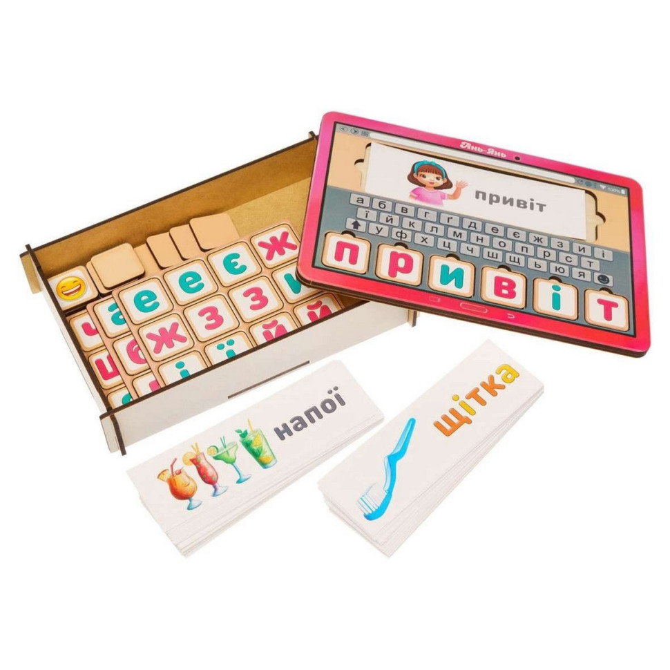 Планшет для дівчаток "Збери слово за картинкою" Ubumblebees українською мовою Планшет для дівчаток "Збери слово за картинкою" Ubumblebees українською мовою - Зображення 3