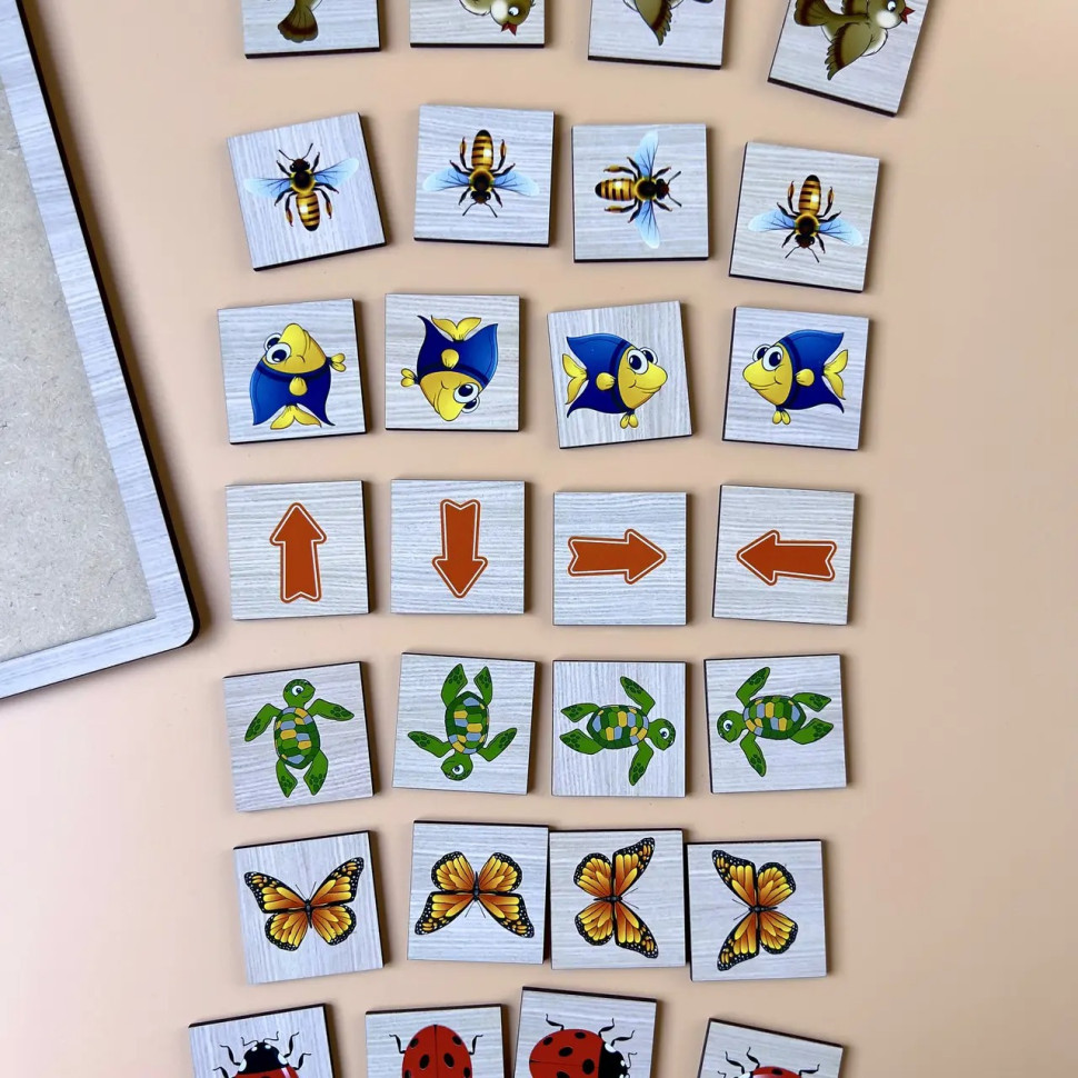 Дерев'яна настільна гра "Вкажіть напрямок - 2" Ubumblebees пазл-сортер Дерев'яна настільна гра "Вкажіть напрямок - 2" Ubumblebees пазл-сортер - Зображення 3