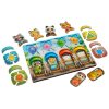 Дерев'яна настільна гра "Звірі у візках" Ubumblebees сортер-вкладиш