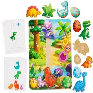 Alternative view of Дерев'яна настільна гра "Долина динозаврів" Ubumblebees на липучках