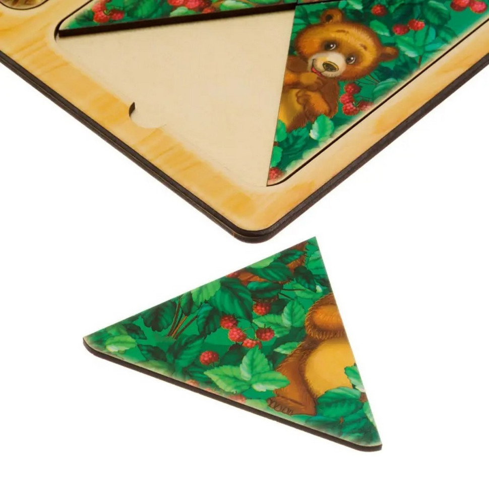 Дерев'яний пазл-вкладиш "Їжачки та ведмеді" Ubumblebees в рамці Дерев'яний пазл-вкладиш "Їжачки та ведмеді" Ubumblebees в рамці - Зображення 4