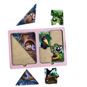 Alternative view of Дерев'яний пазл-вкладиш "Ворони та сови" Ubumblebees в рамці