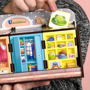 Alternative view of Дерев'яна настільна гра "Шафи з одягом" Ubumblebees сортер-комодик