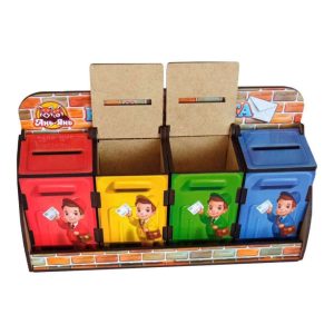 Дерев'яна настільна гра "Веселий листоноша" Ubumblebees сортер-комодик