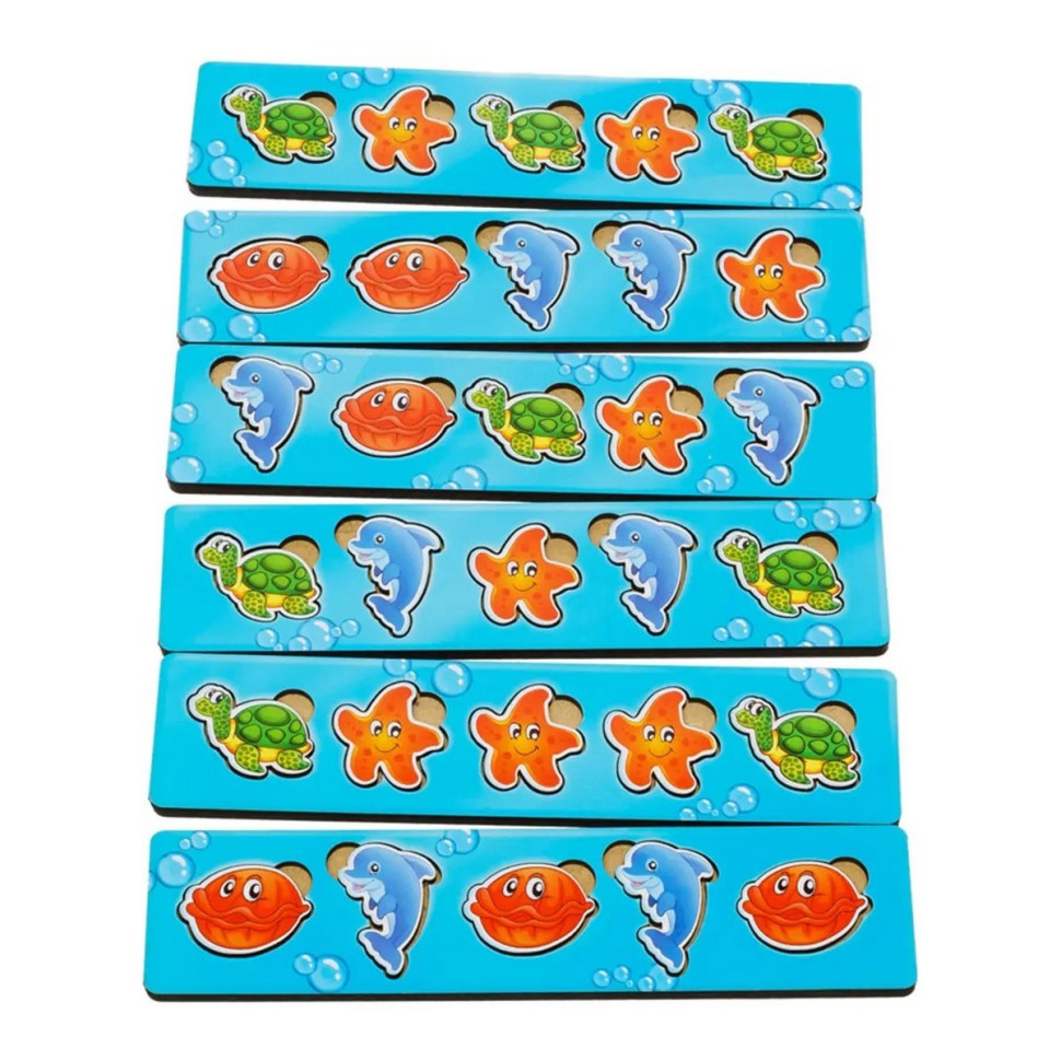 Дерев'яна настільна гра "Морські жителі-2" Ubumblebees сортер-комодик Дерев'яна настільна гра "Морські жителі-2" Ubumblebees сортер-комодик - Зображення 2