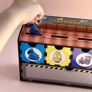 Alternative view of Дерев'яна настільна гра "Транспорт-2" Ubumblebees сортер-комодик