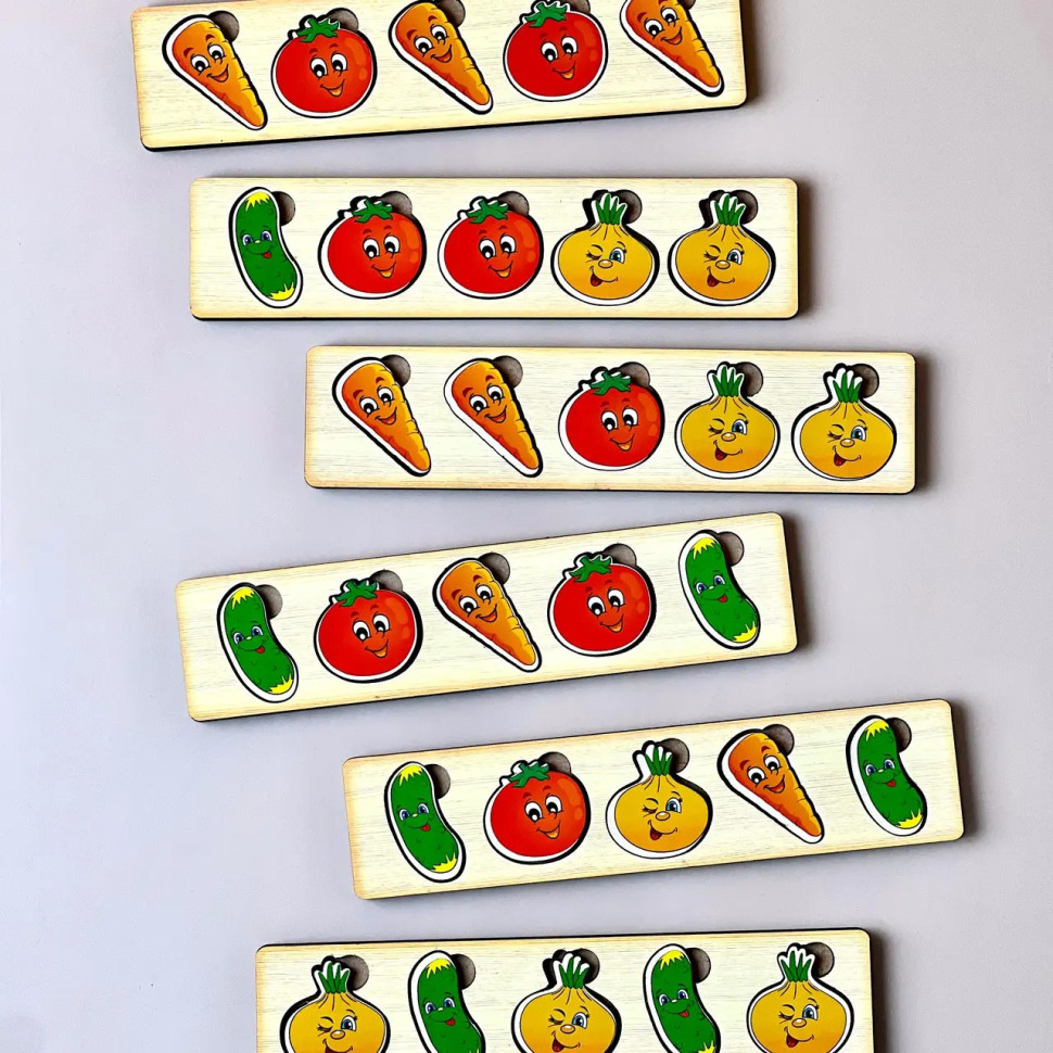 Дерев'яна настільна гра "Овочі -2" Ubumblebees сортер-комодик Дерев'яна настільна гра "Овочі -2" Ubumblebees сортер-комодик - Зображення 7